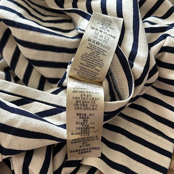 Burberry Brit Authenticated Navy/Khaki Striped Long Sleeve Dress **Sz 2** 🌺🌺 - Picture 7 of 7